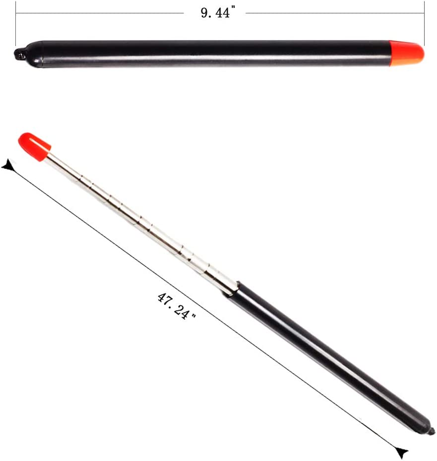 Telescopic Teachers Pointer,Teaching Pointer Stick for Classroom,Metal Hand Retractable Pointer Extended Length 47.2 Inch, Handheld Presenter Whiteboard Pointer (Black)